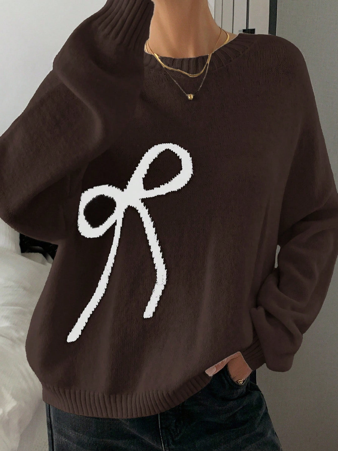 Pulover SHEIN, maro