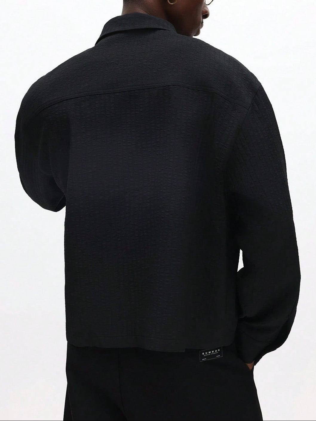 Cămașă cu mânecă lungă SHEIN, negru