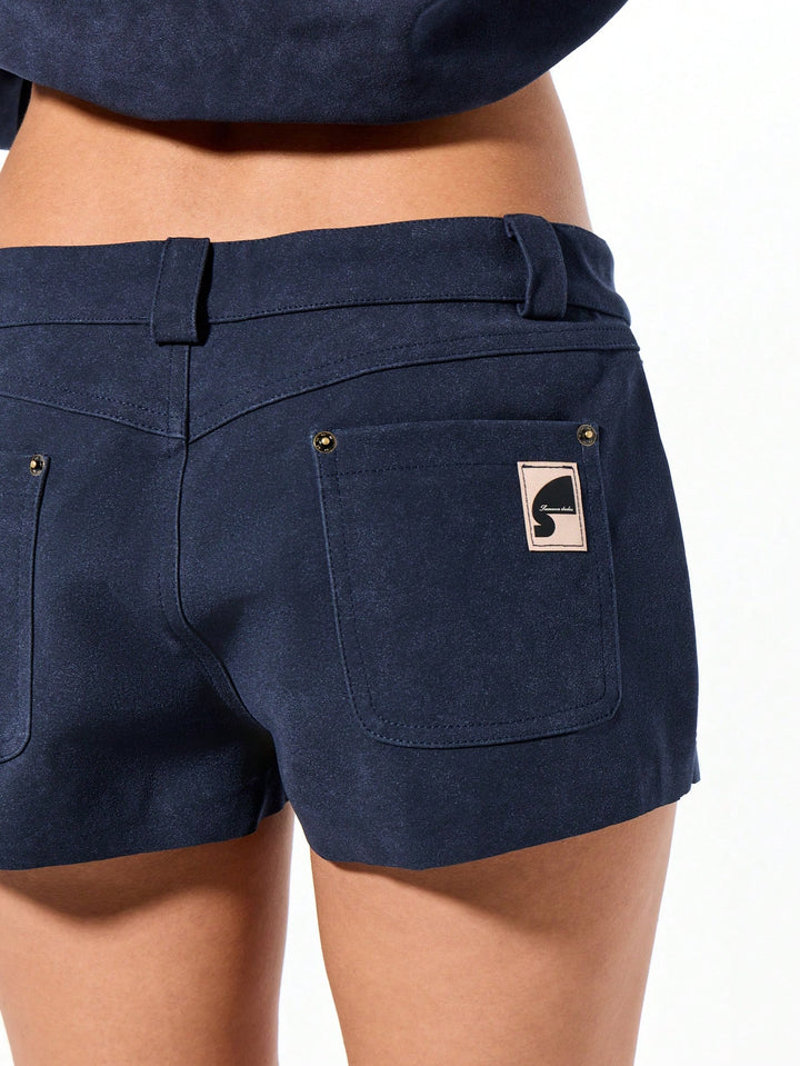 Pantaloni scurți SHEIN, albastru