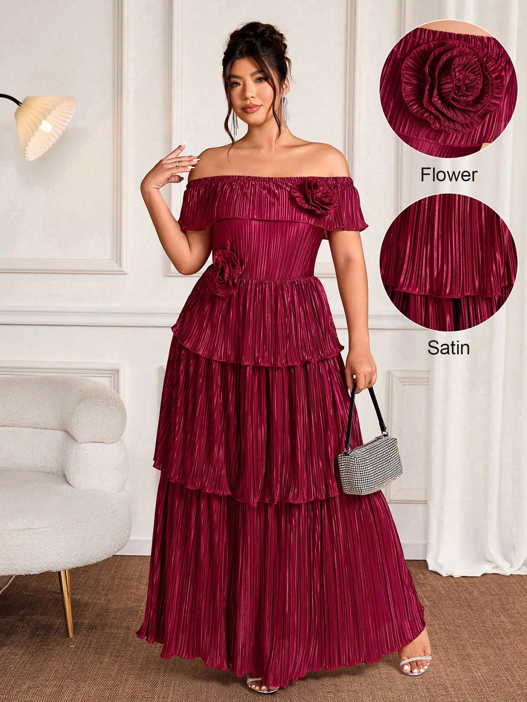 Rochie SHEIN, vișiniu