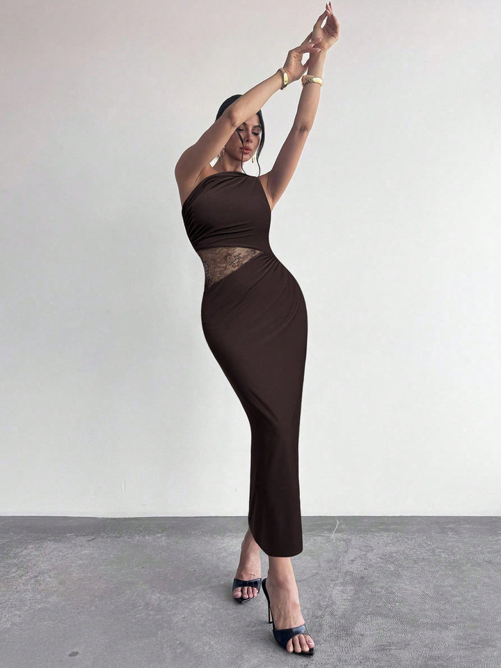 Rochie maxi SHEIN, maro