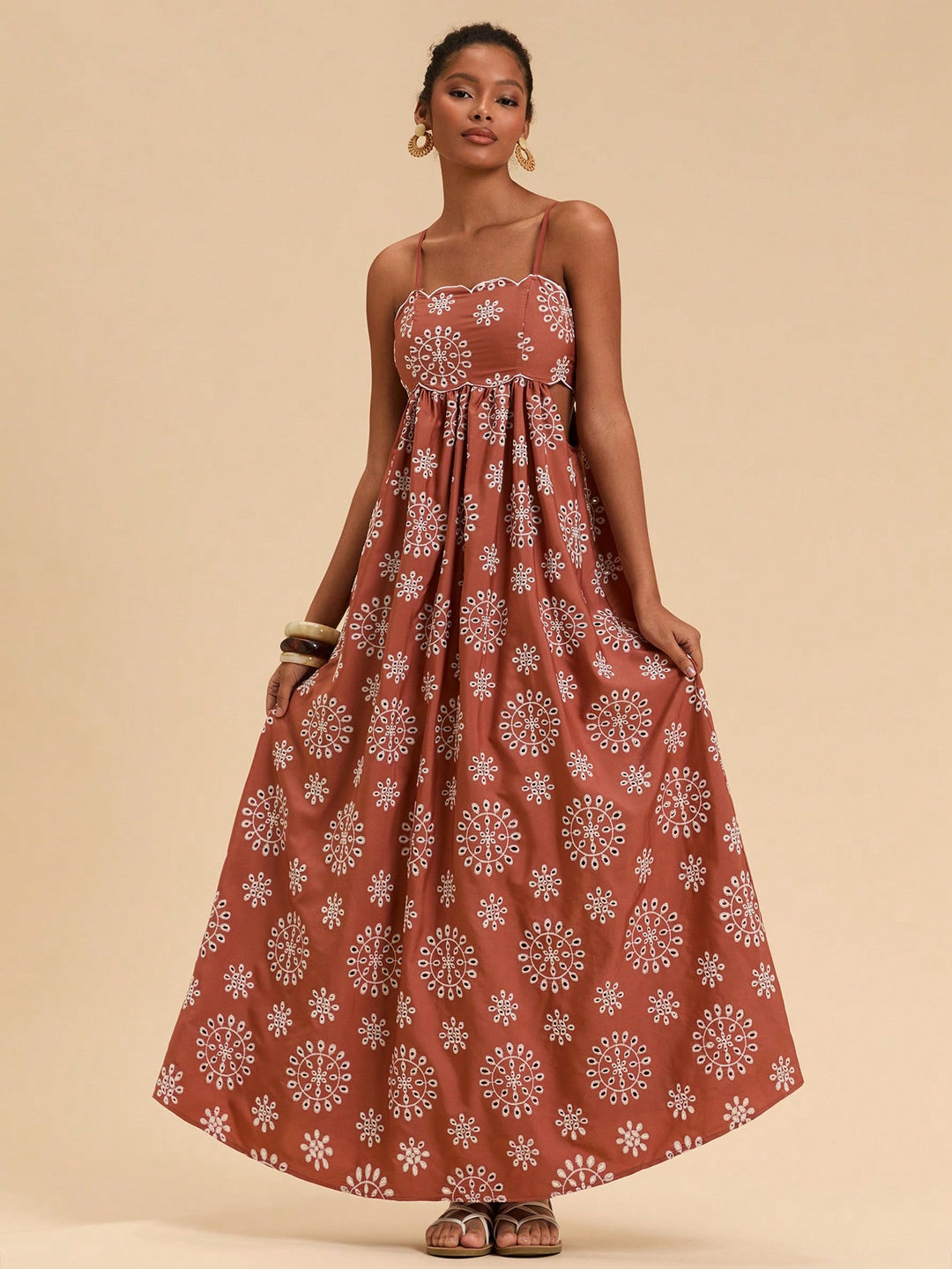Rochie maxi SHEIN, maro