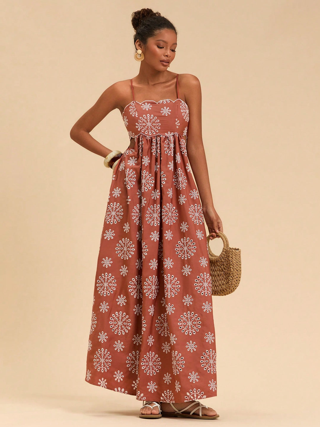 Rochie maxi SHEIN, maro