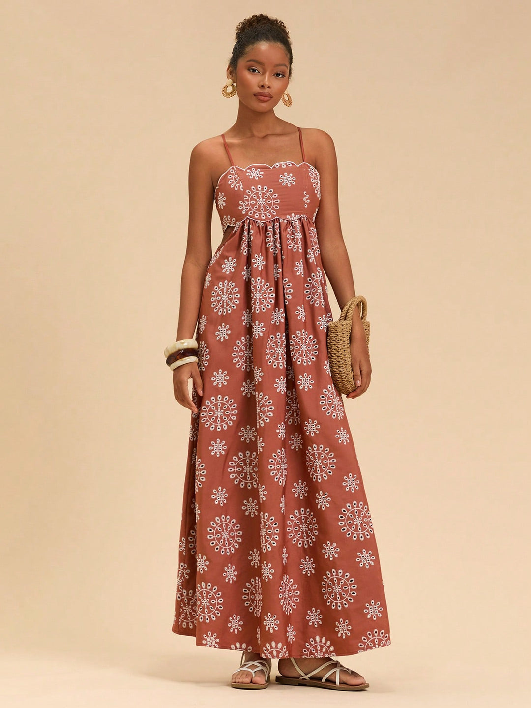 Rochie maxi SHEIN, maro