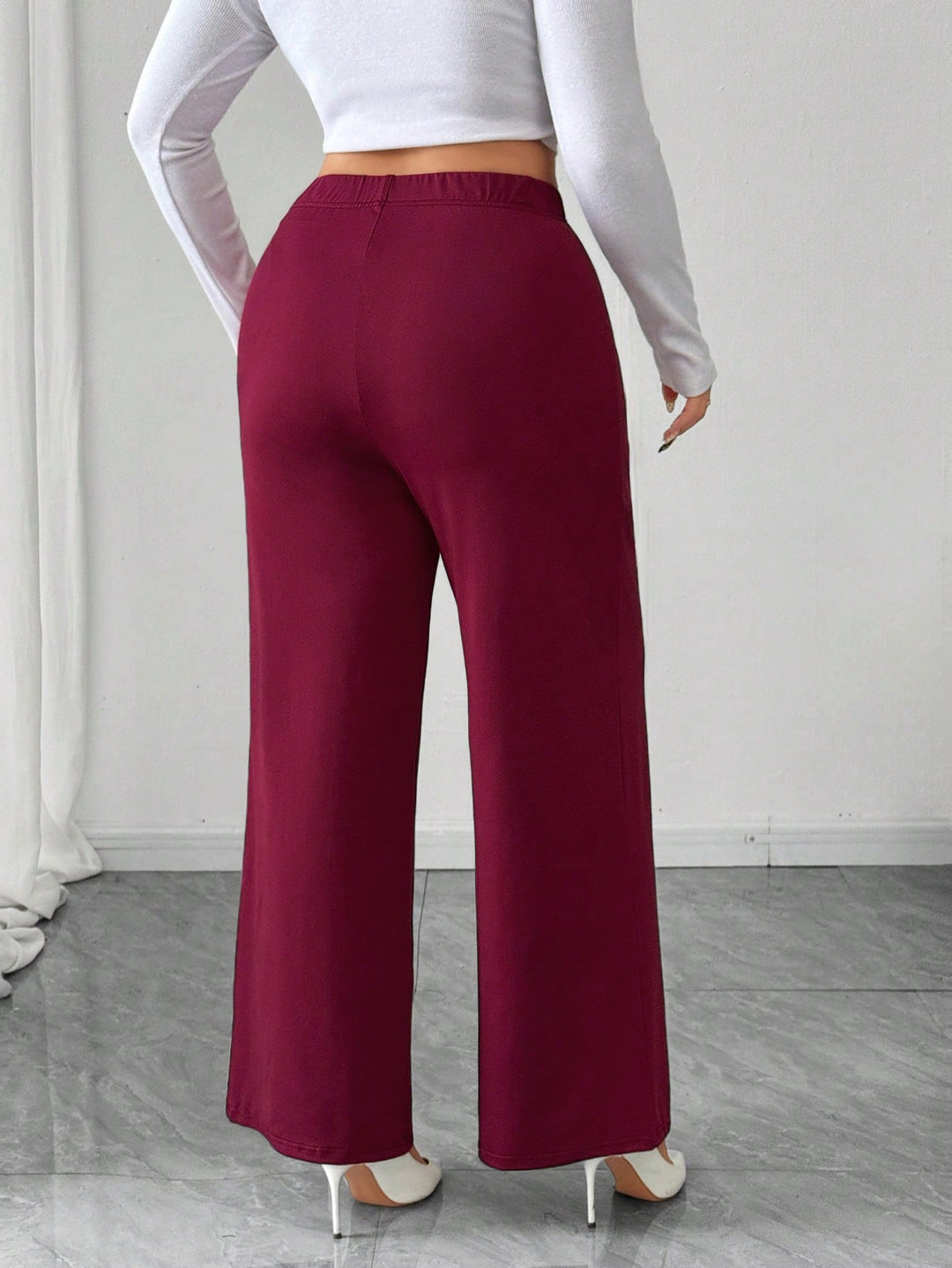 Pantaloni SHEIN, vișiniu
