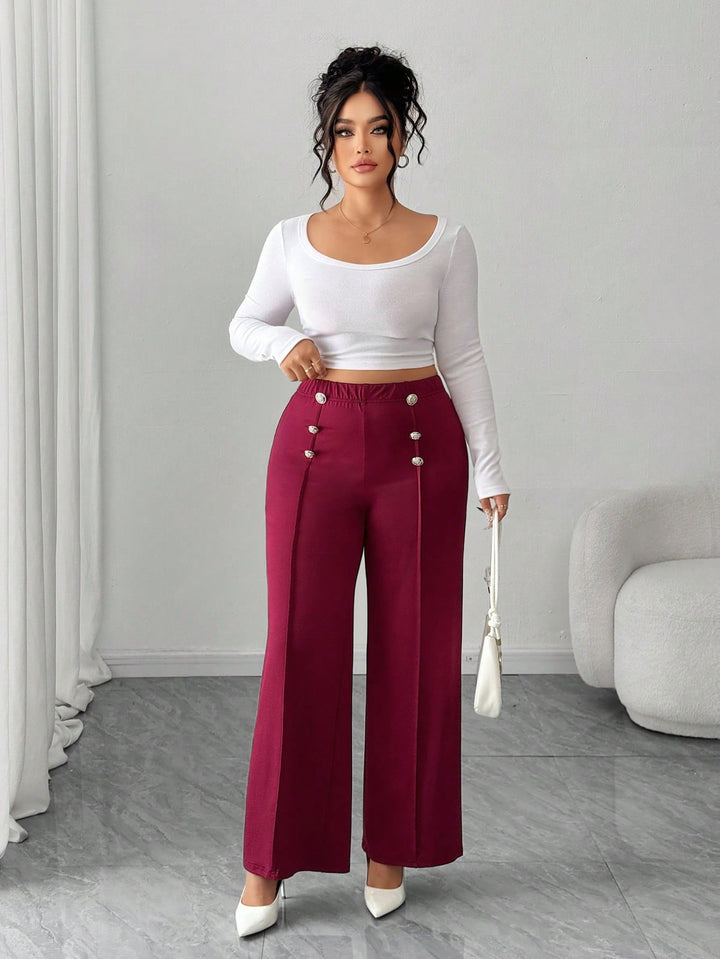 Pantaloni SHEIN, vișiniu