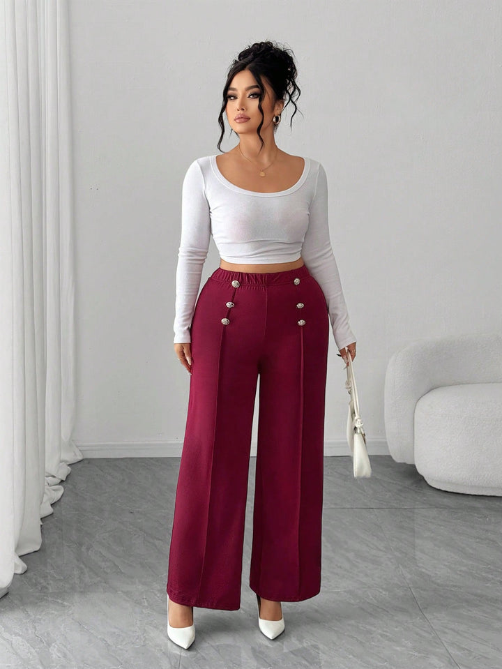 Pantaloni SHEIN, vișiniu