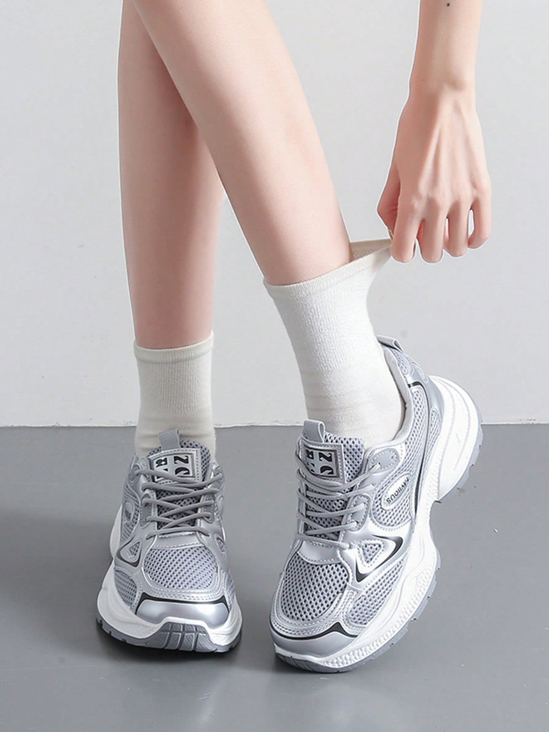 Pantofi sport SHEIN, argintiu