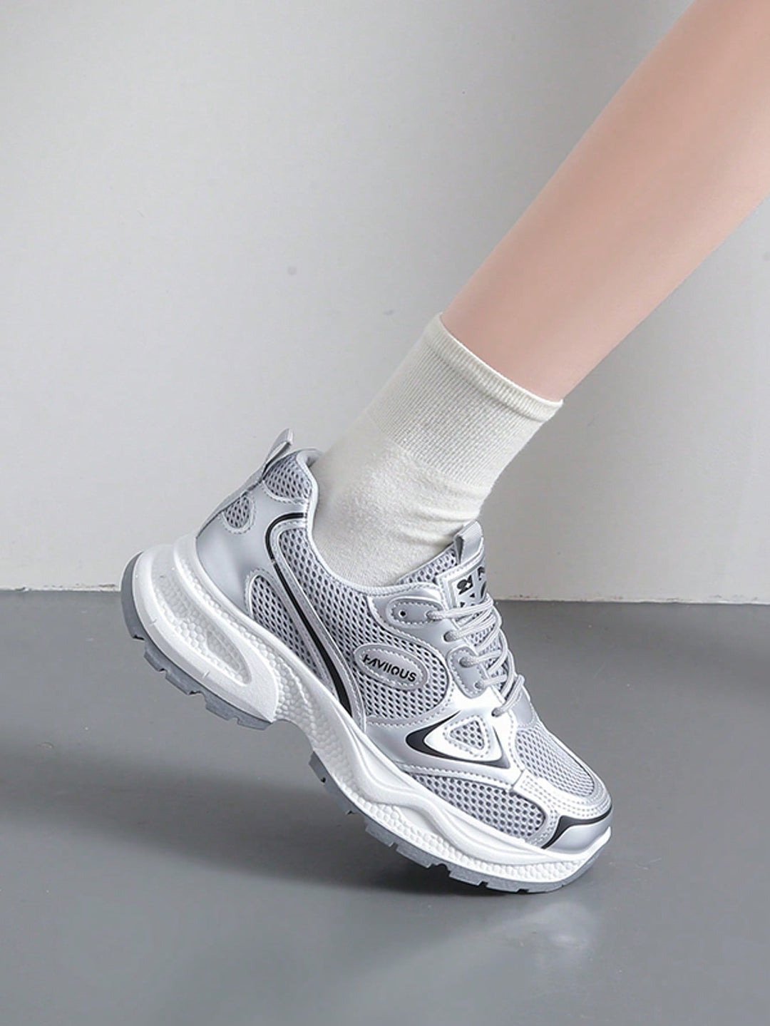 Pantofi sport SHEIN, argintiu