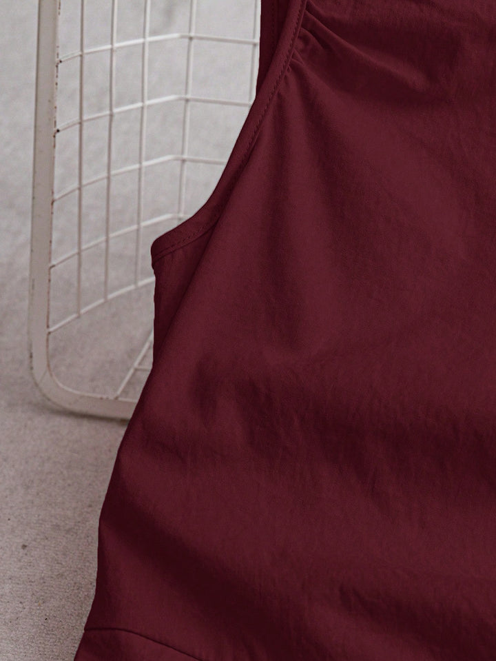 SHEIN Burgundy Midi Dress