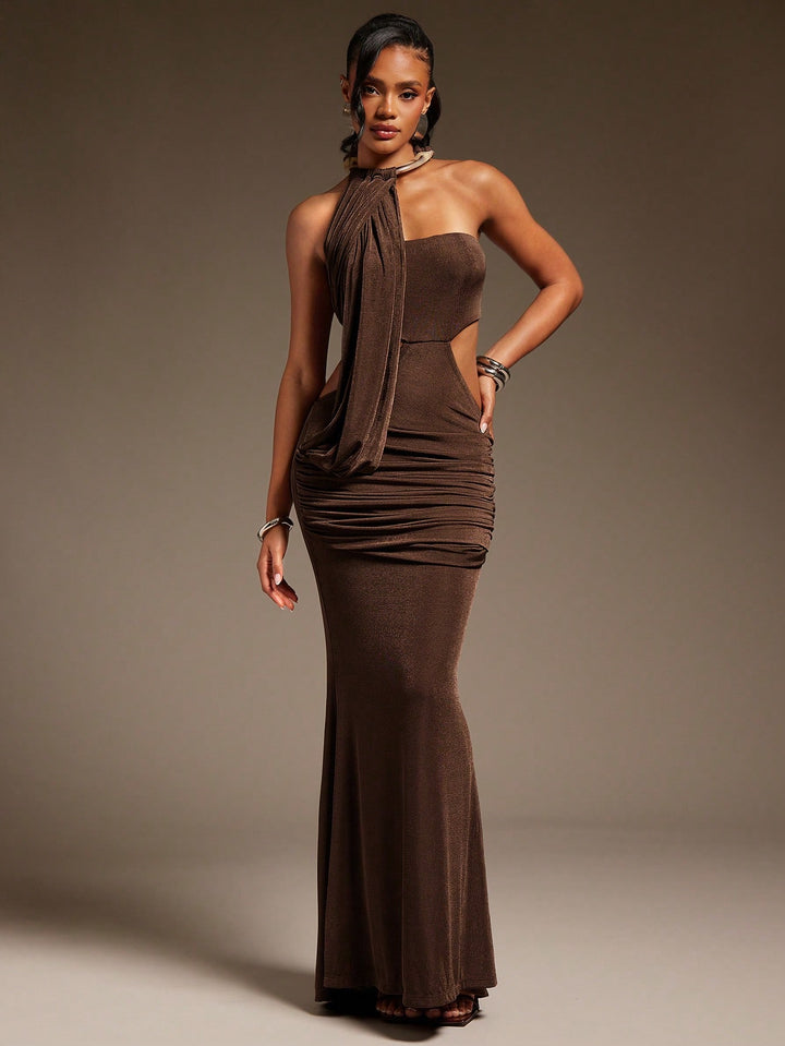 Rochie maxi SHEIN, maro