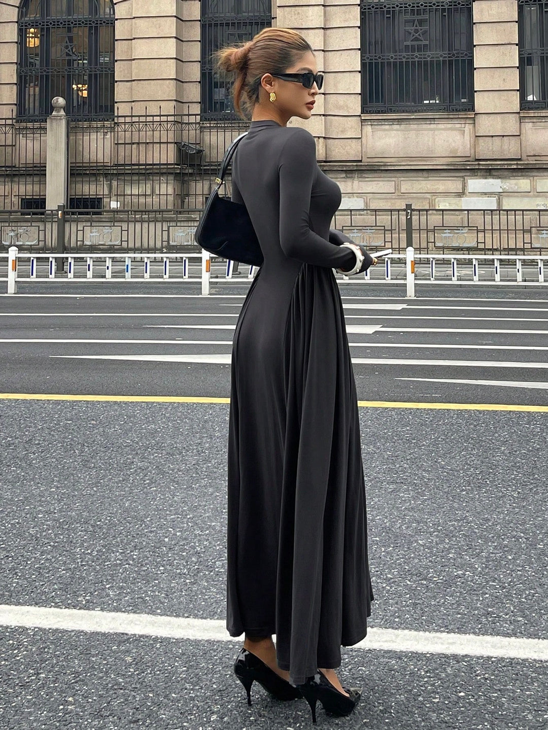 Rochie maxi SHEIN, gri
