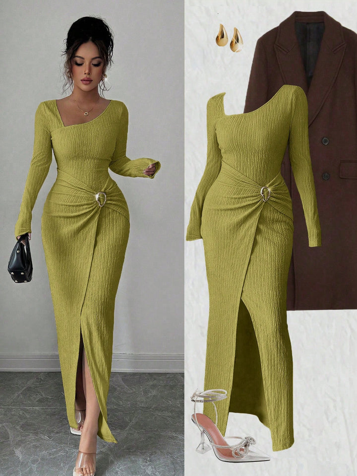 Rochie maxi SHEIN, verde