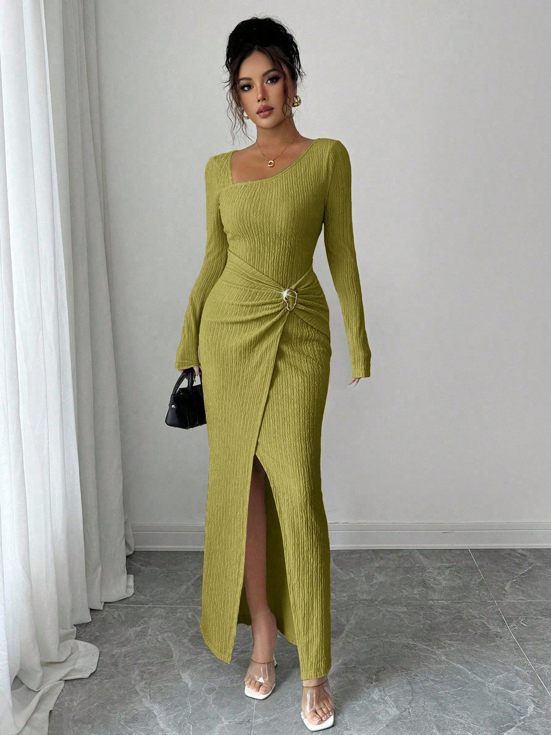Rochie maxi SHEIN, verde