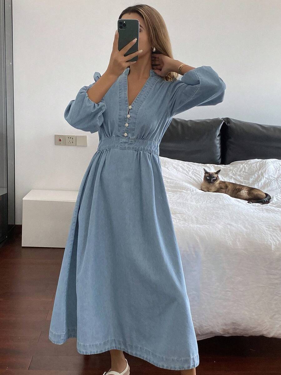 Rochie midi SHEIN, albastru