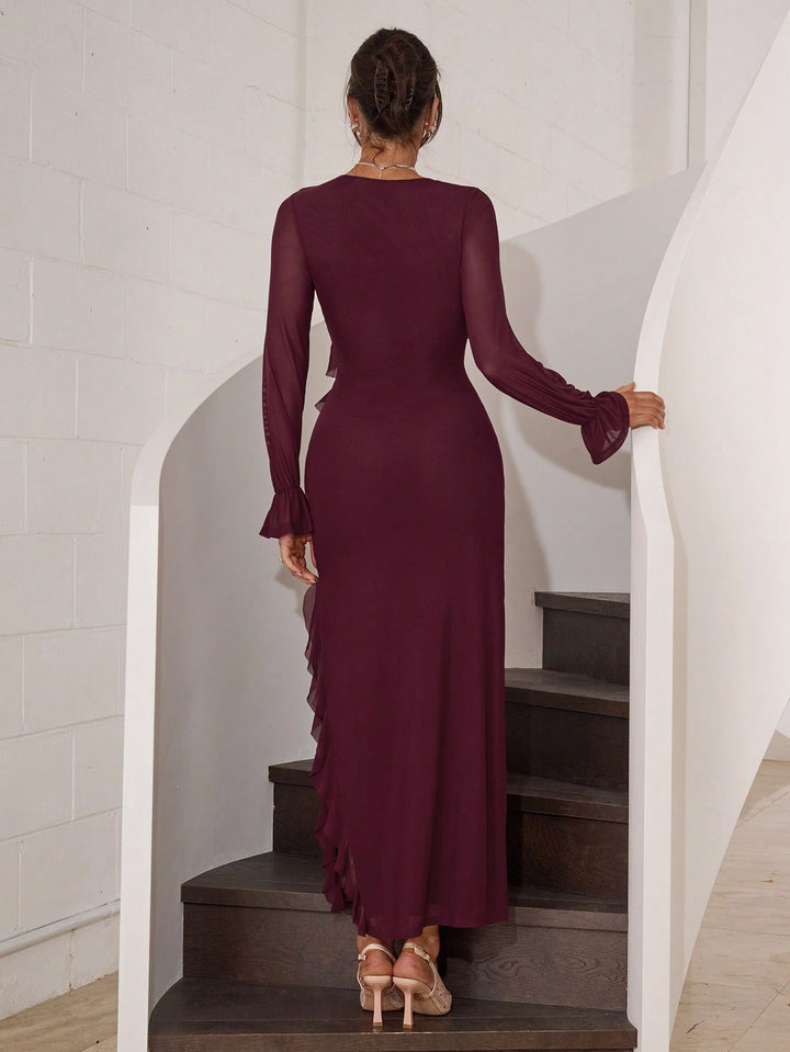 Rochie midi SHEIN, vișiniu