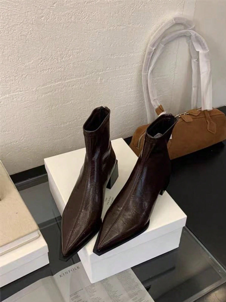 Botine SHEIN, maro