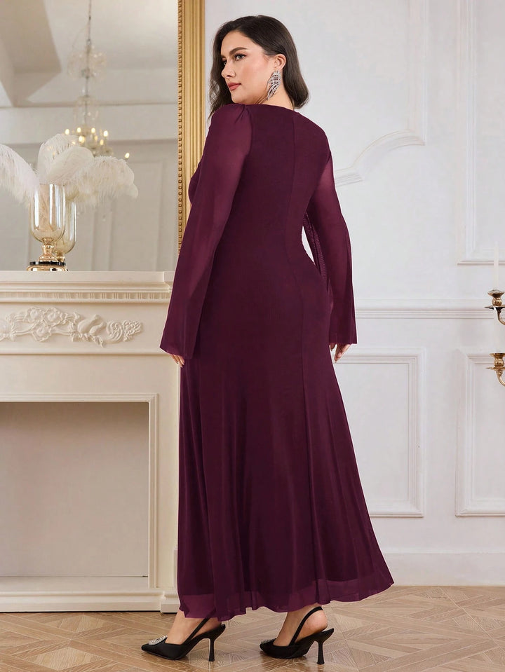 Rochie maxi SHEIN, vișiniu