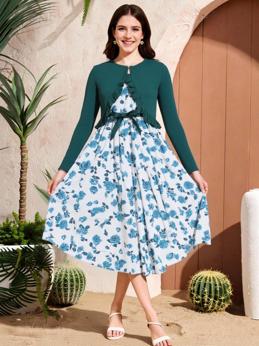 Set rochie si bolerou SHEIN,mix culori
