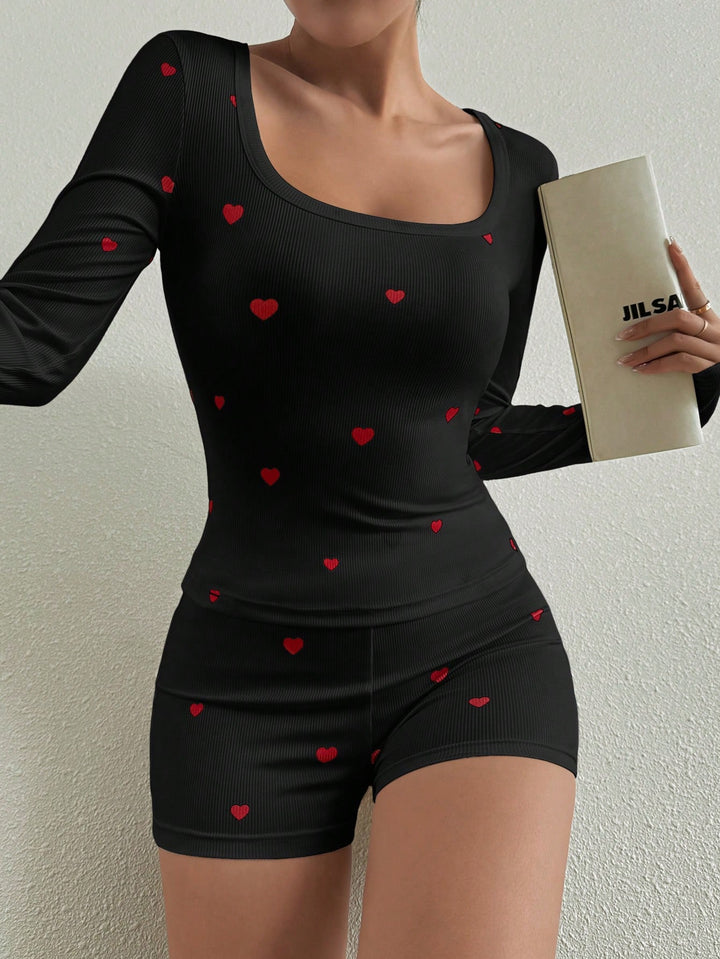 Compleu pijamale SHEIN, negru