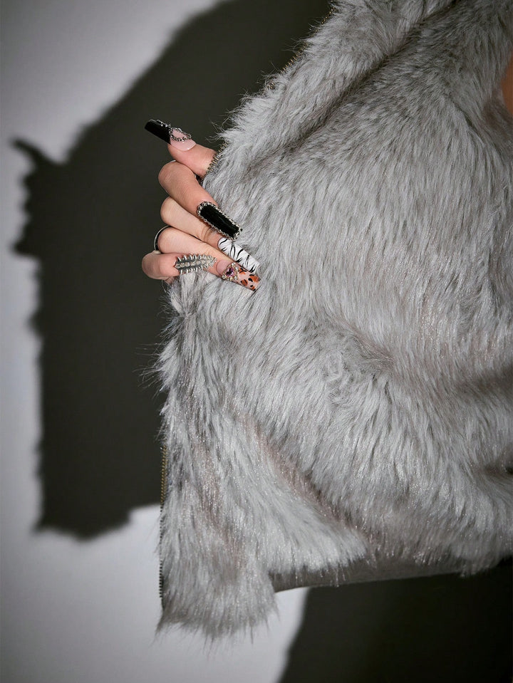 Jacheta reversibila Shein, Gri