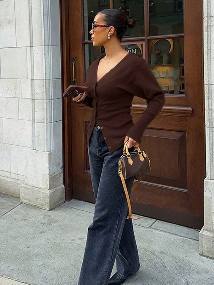 Cardigan SHEIN, maro