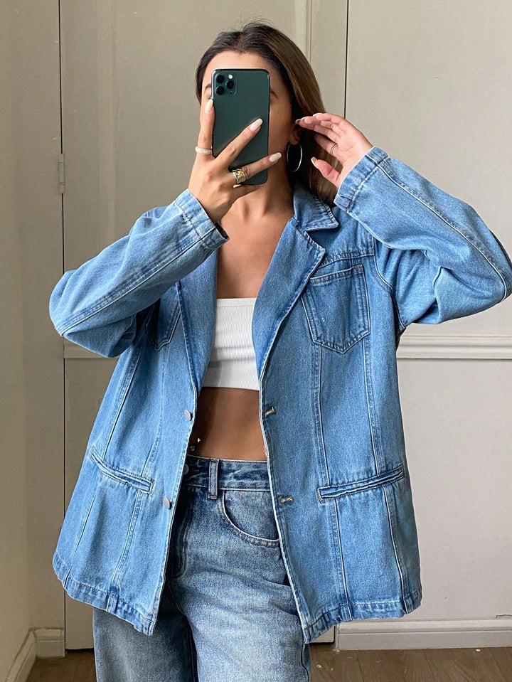 SHEIN Denim Jacket, Blue