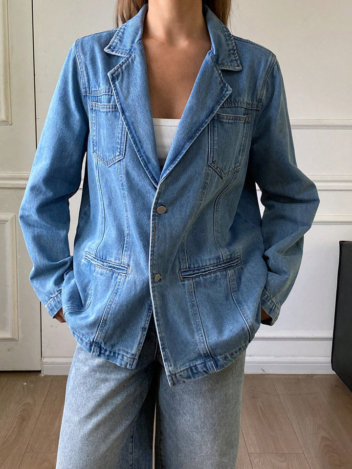 SHEIN Denim Jacket, Blue
