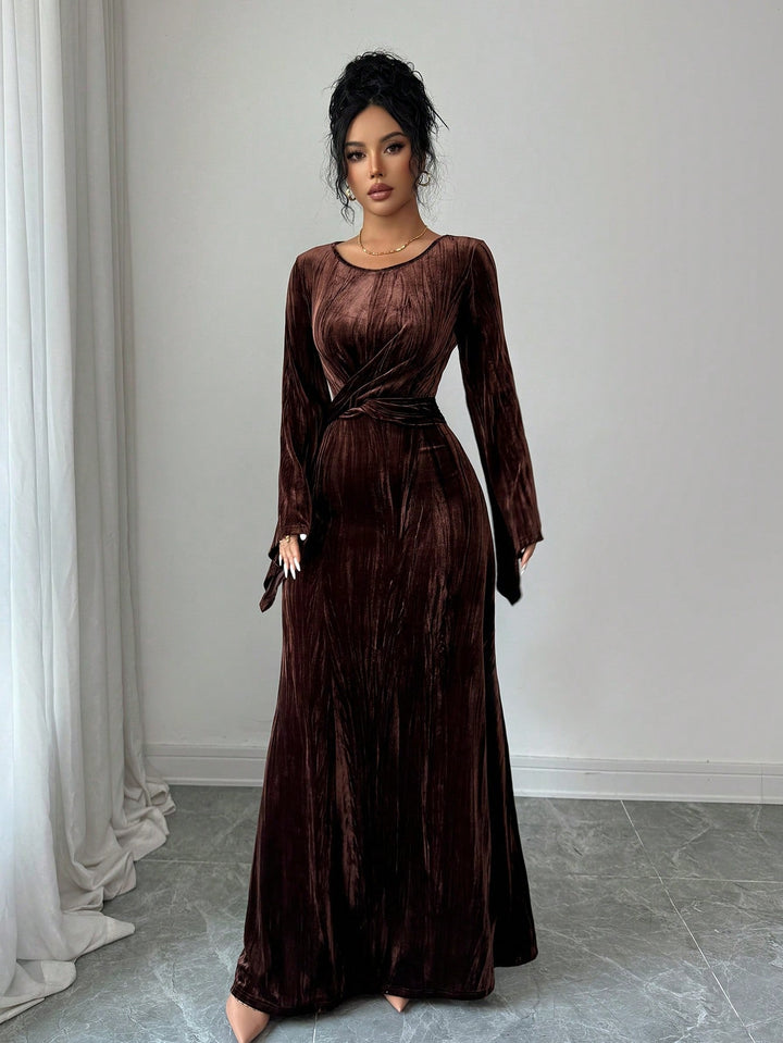 Rochie midi SHEIN, maro