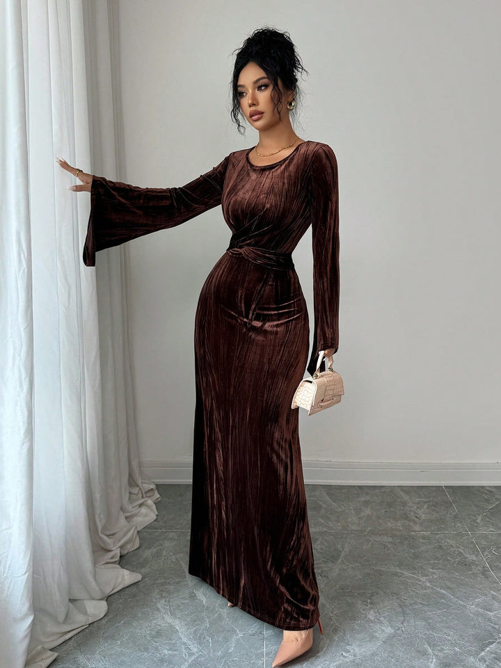 Rochie midi SHEIN, maro