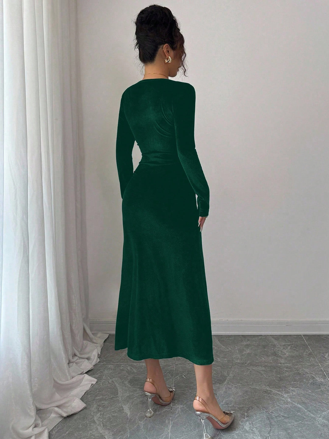 Rochie maxi SHEIN, verde