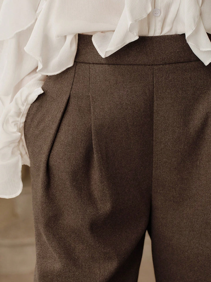Pantaloni SHEIN, maro