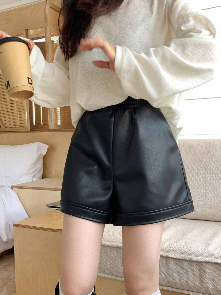 Pantaloni scurți SHEIN, negru