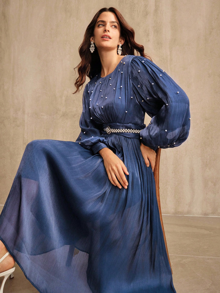 SHEIN maxi ruha, kék