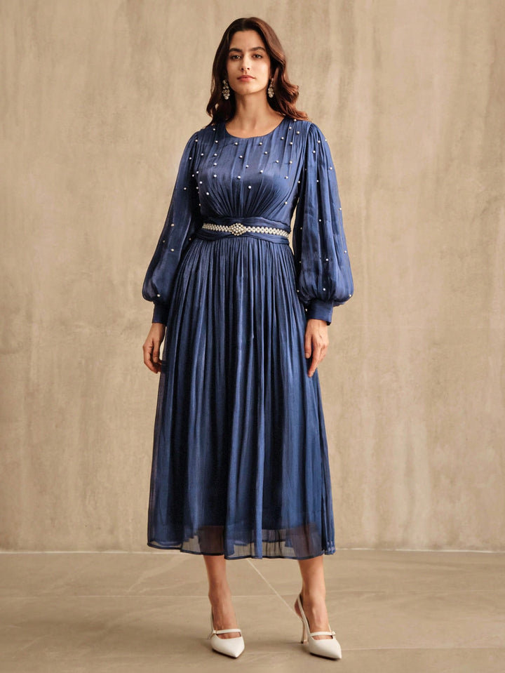 SHEIN maxi ruha, kék