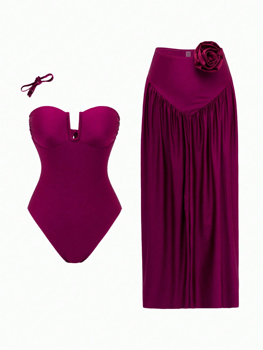 SHEIN Playsuit, burgundi