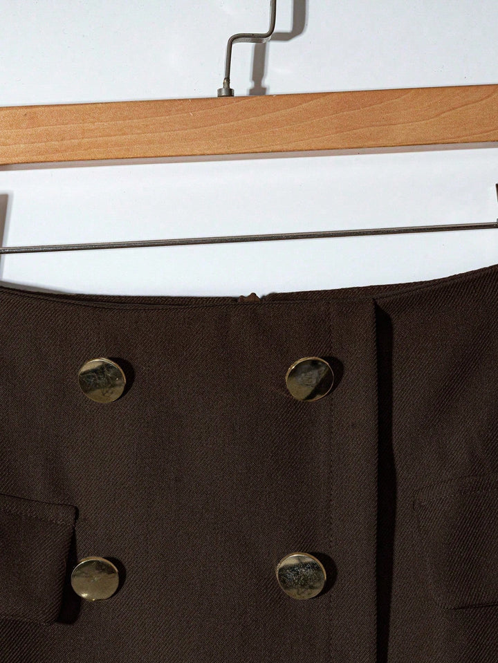 Fustă mini SHEIN, maro