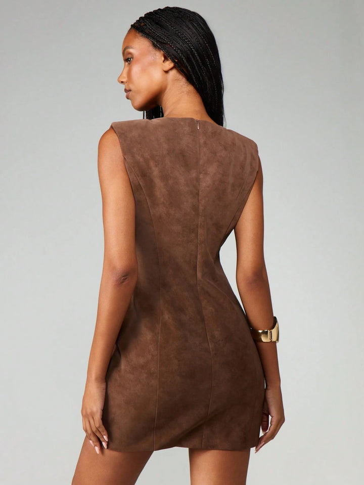 SHEIN mini ruha, barna