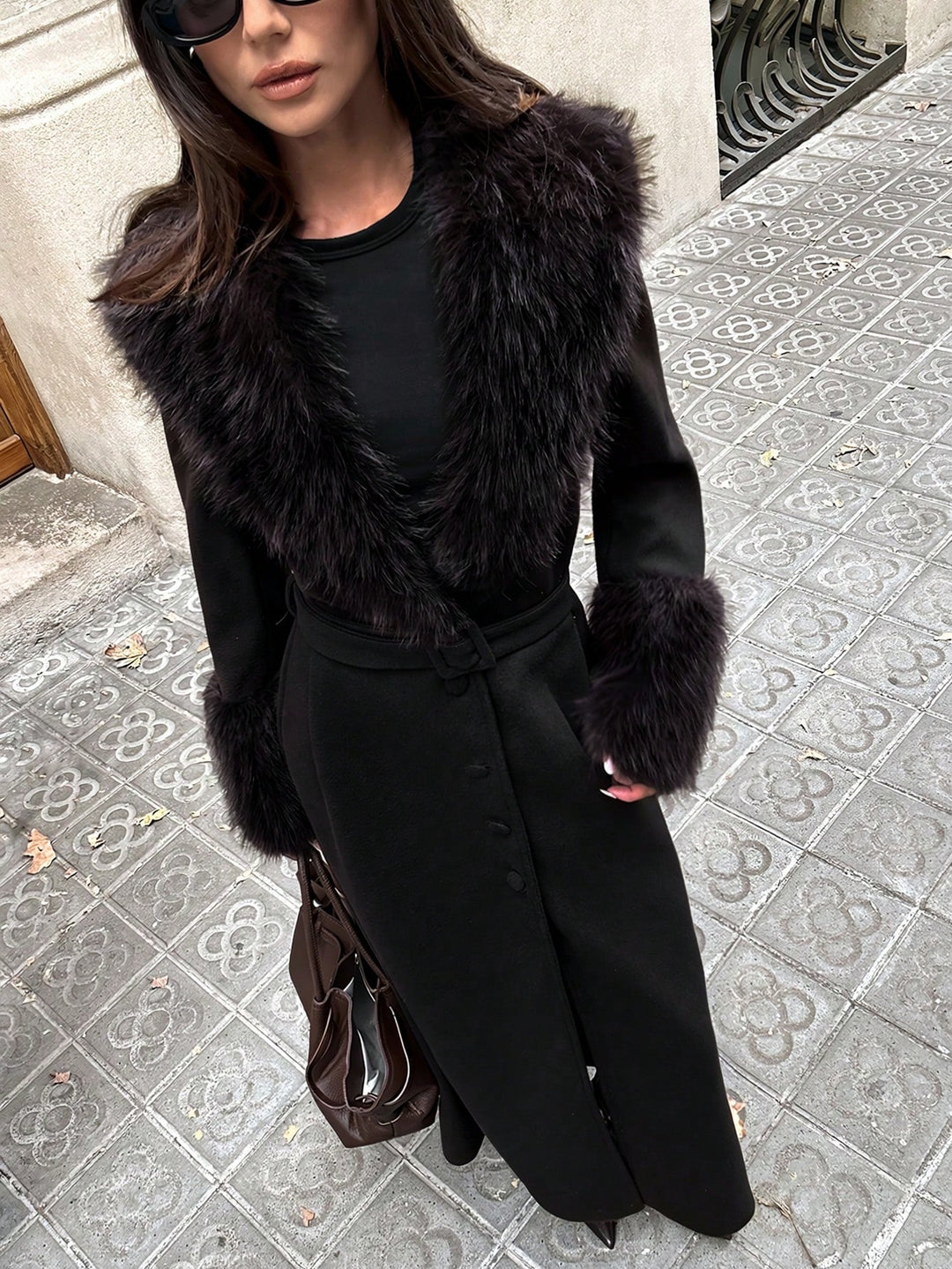 Palton lung SHEIN, negru
