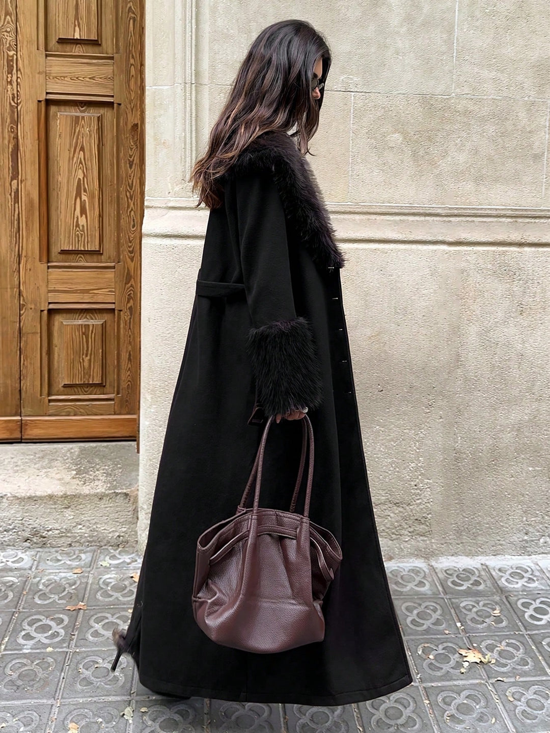 Palton lung SHEIN, negru