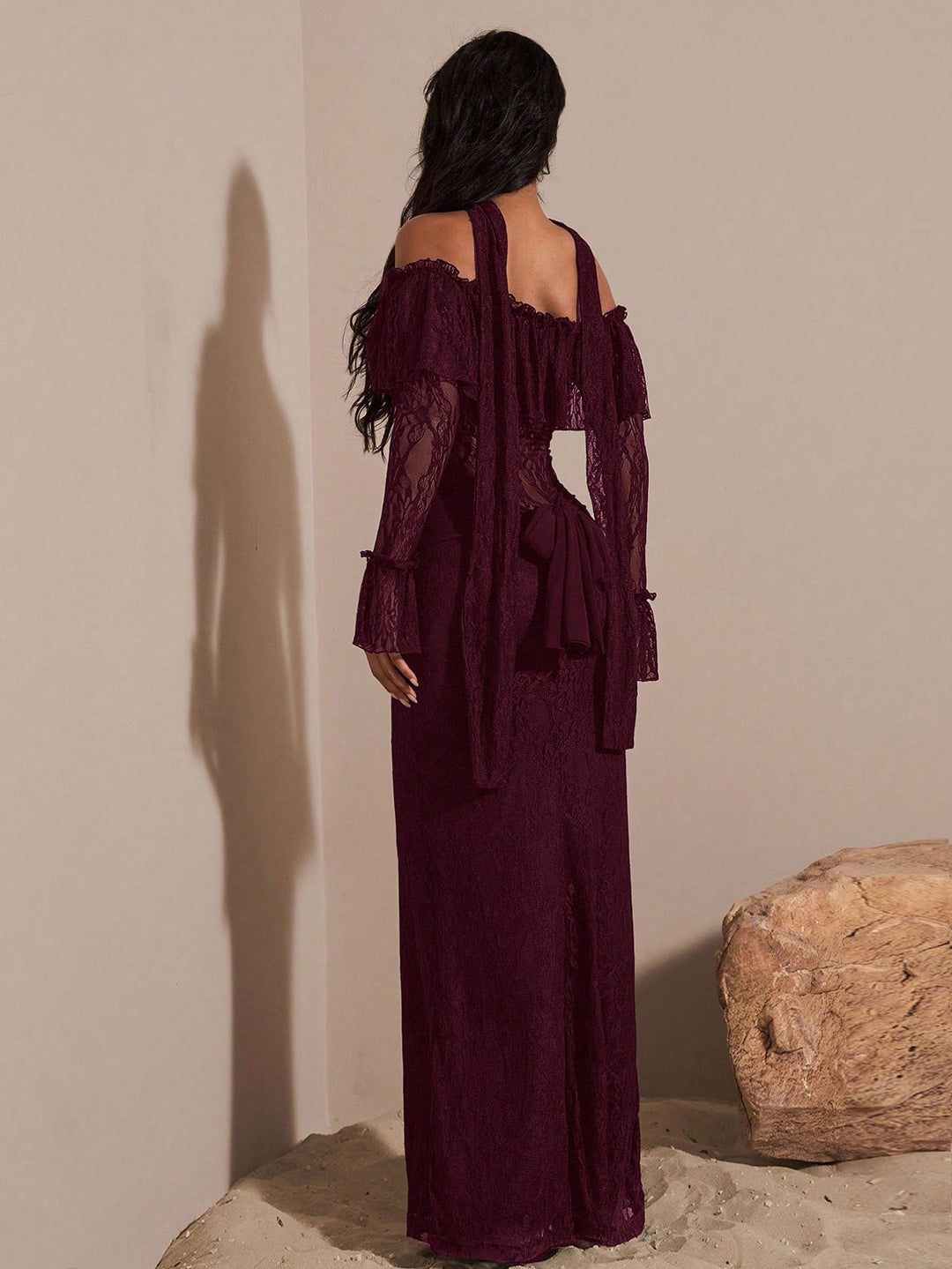 Rochie maxi SHEIN, vișiniu