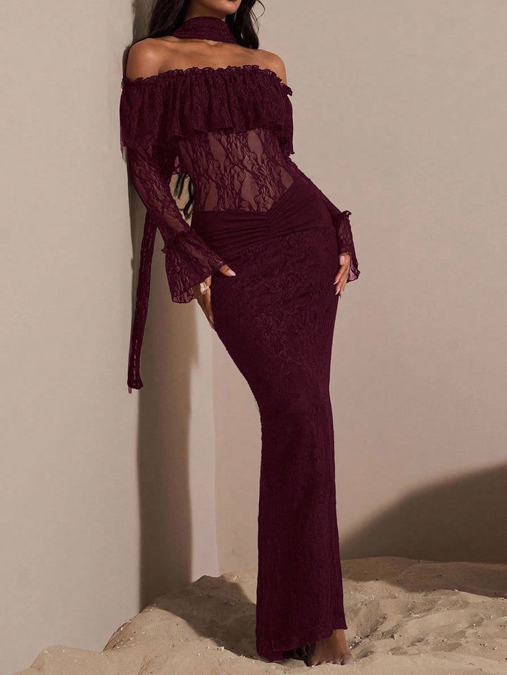 Rochie maxi SHEIN, vișiniu