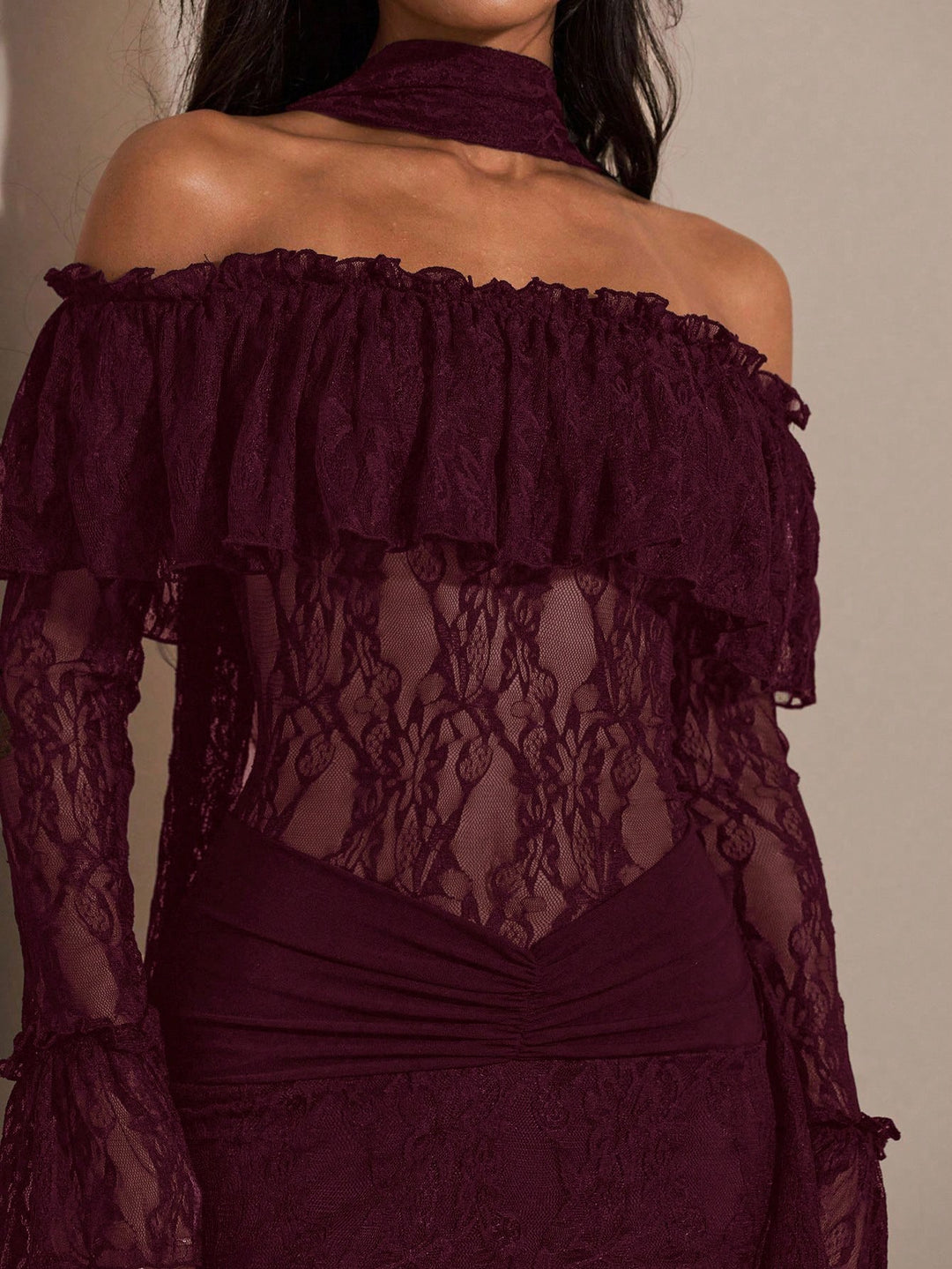 Rochie maxi SHEIN, vișiniu