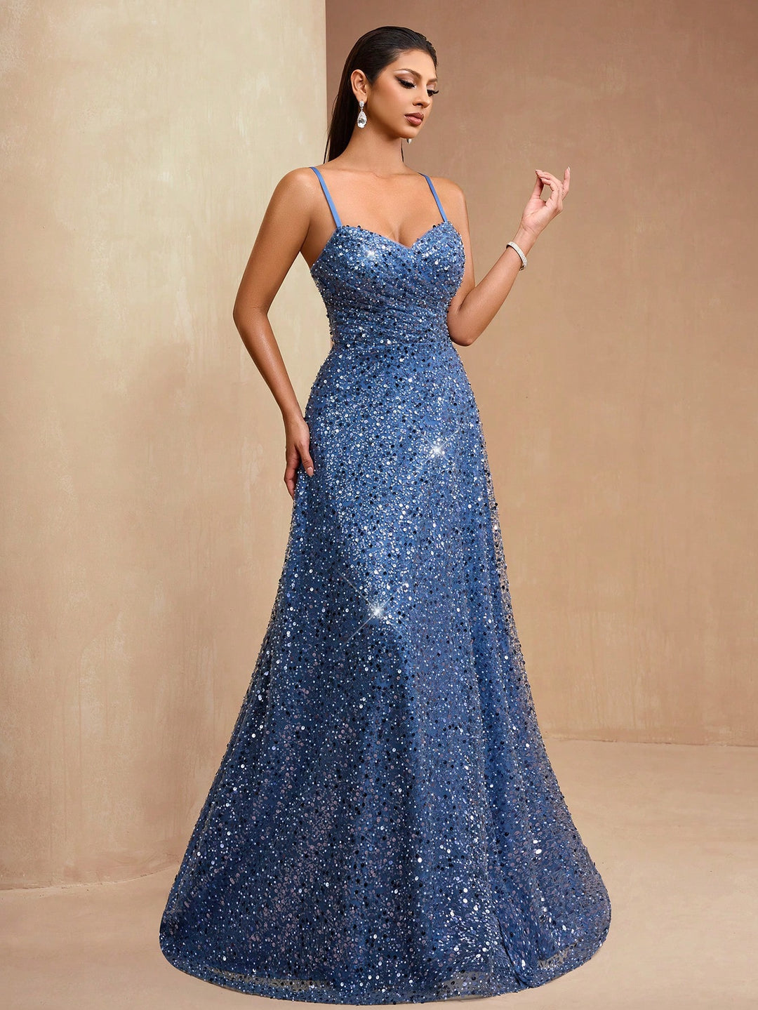 Rochie de ocazie SHEIN, albastru