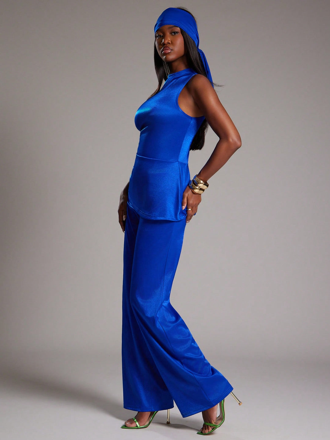 SHEIN hosszú jumpsuit, kék