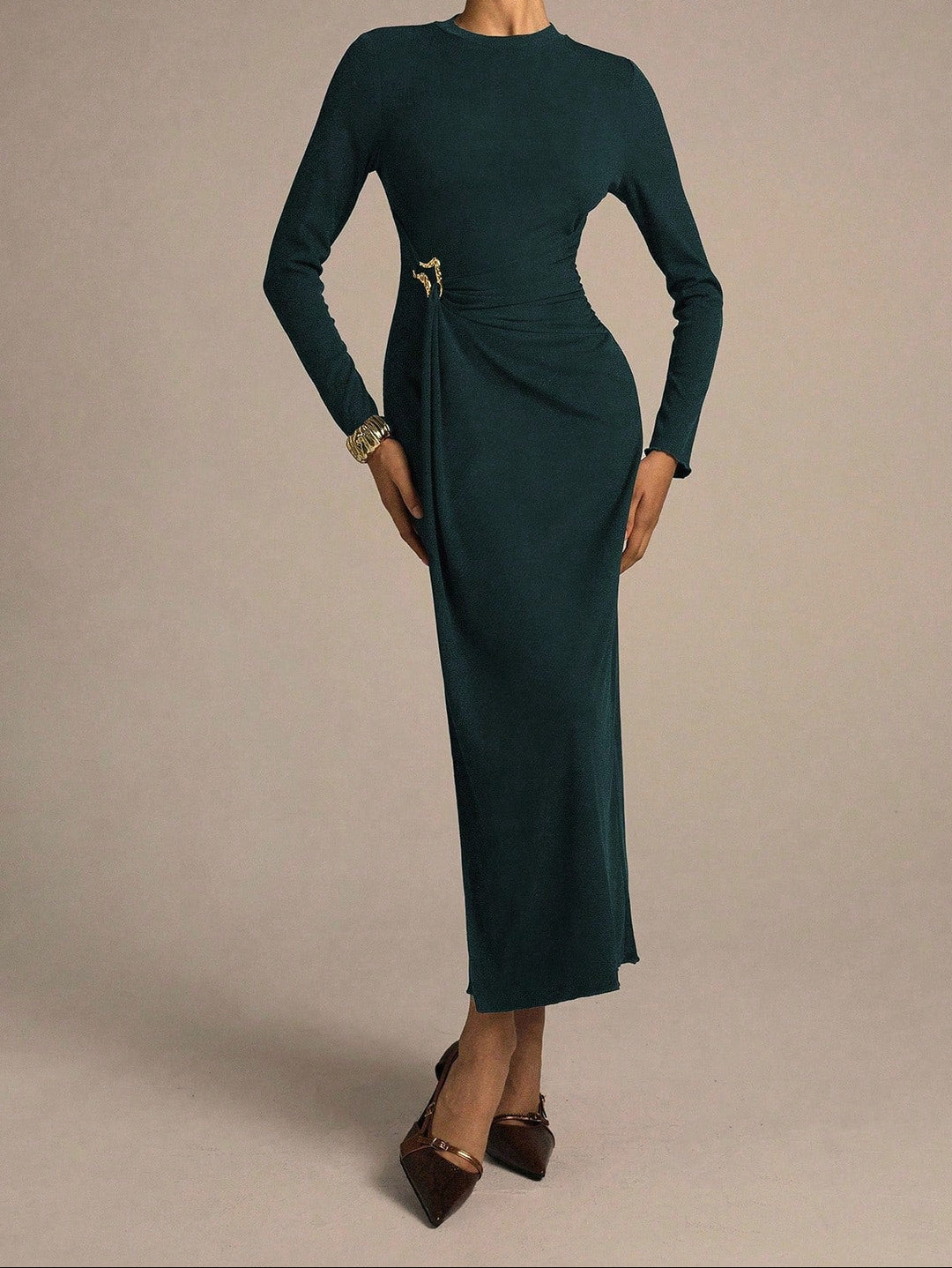 Rochie midi Shein, verde