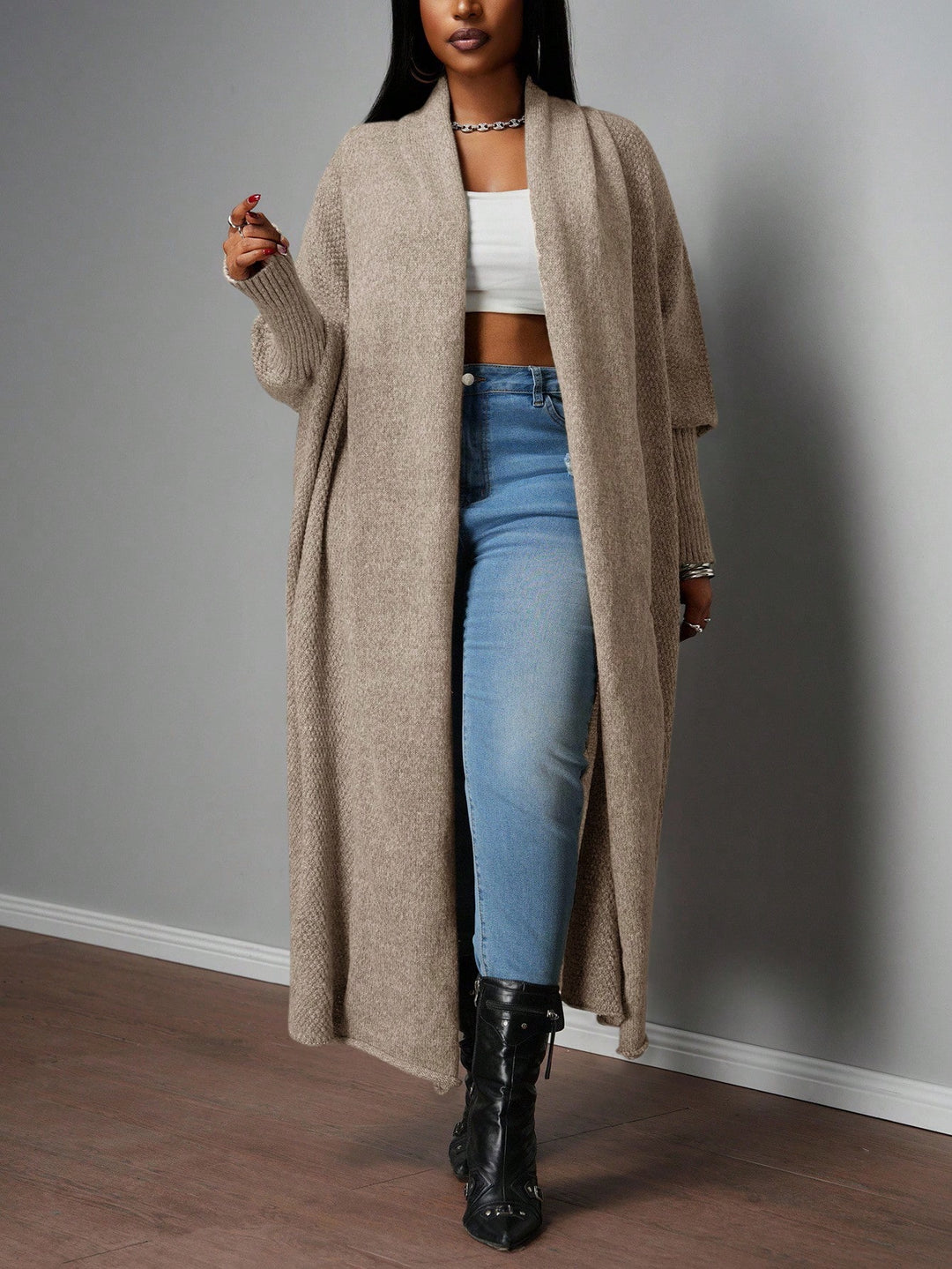 Cardigan SHEIN, kaki