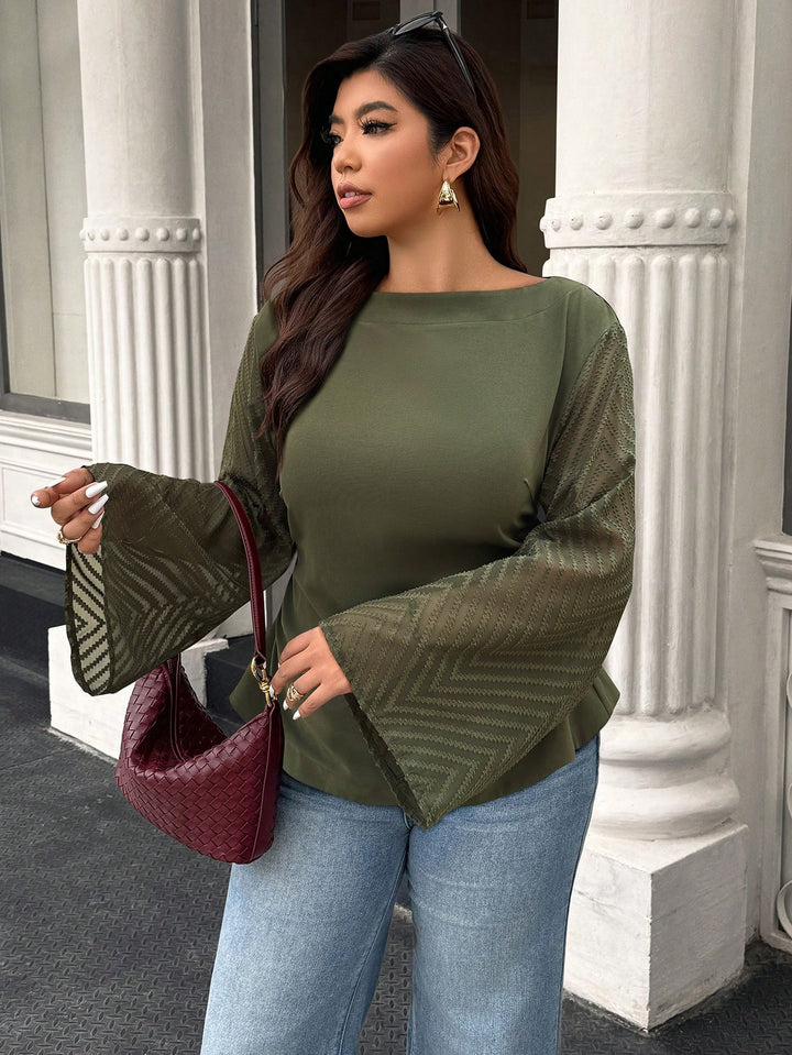 SHEIN blúz, khaki