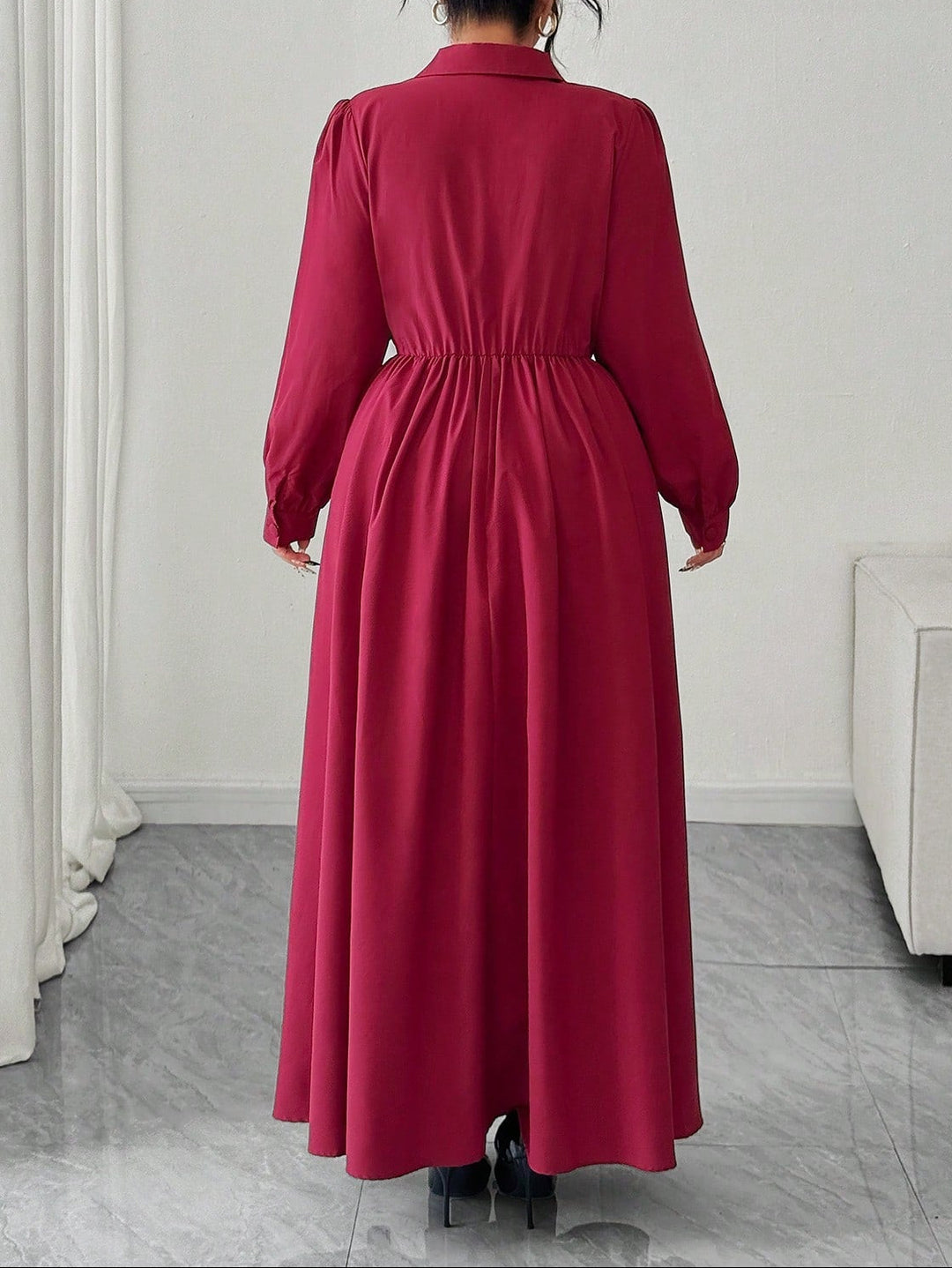 Rochie midi Shein Curve, vișiniu