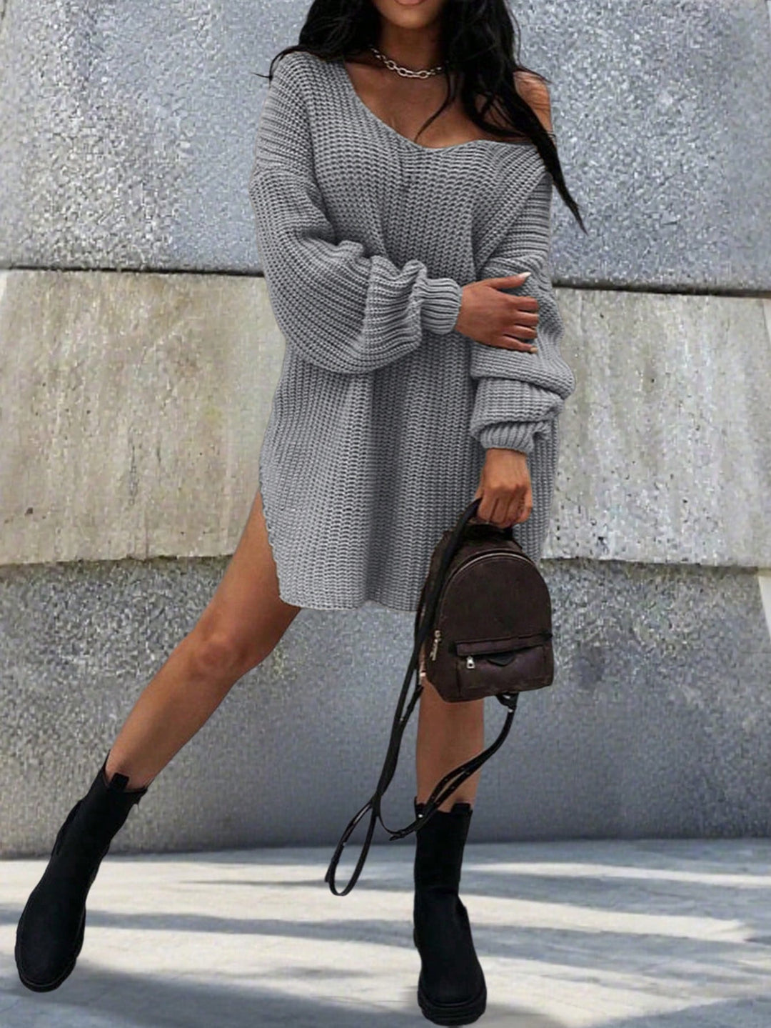 Rochie SHEIN, gri